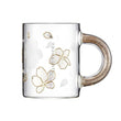 Starbucks Gold Glitter Cup 2022 Cherry Blossom Handle Glass 355ml