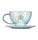 Starbucks Blue Glass Cup Cherry Blossom 2022 Ceramic Saucer 237ml