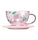 Starbucks Cherry Blossom 2022 Korea Pink Glass Mug Ceramic Saucer 237ml